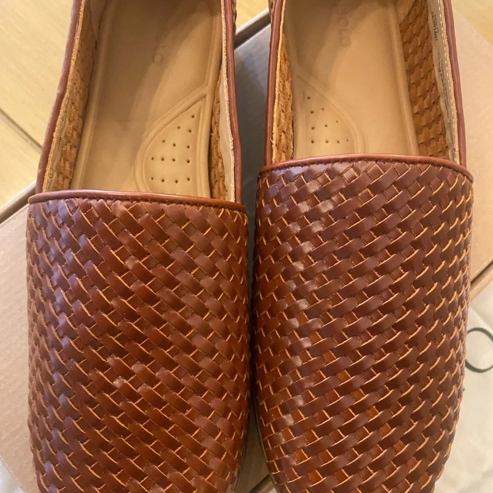 Men’s Woven Leather Slip On Loafer Nisolo Alejandro Brown Brandy New Size 11